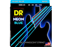 DR Strings NBB-45 Neon Blue Coated 4 Cordas Baixo Elétrico DR Strings NBB-45 Neon Blue Coated 4 Cordas Baixo Elétrico